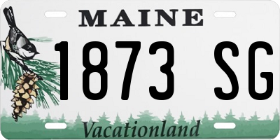 ME license plate 1873SG
