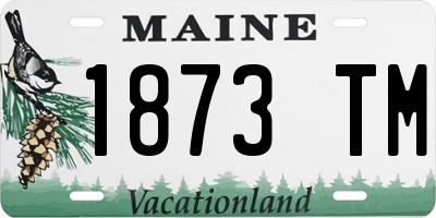 ME license plate 1873TM