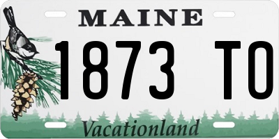 ME license plate 1873TO