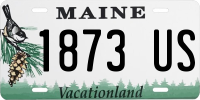 ME license plate 1873US