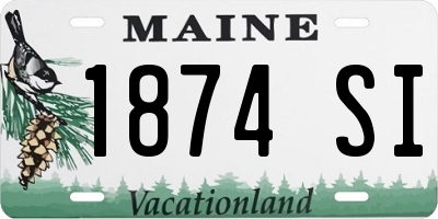 ME license plate 1874SI