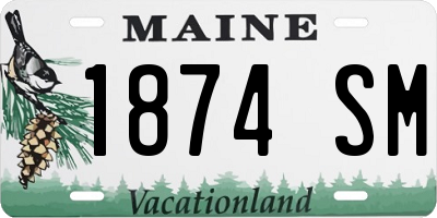 ME license plate 1874SM