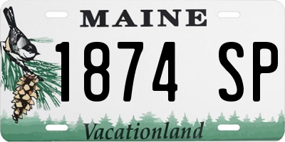 ME license plate 1874SP