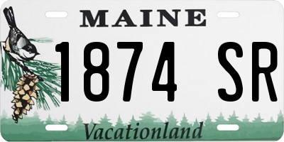 ME license plate 1874SR