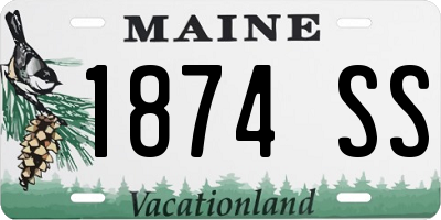 ME license plate 1874SS
