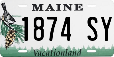 ME license plate 1874SY