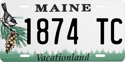 ME license plate 1874TC