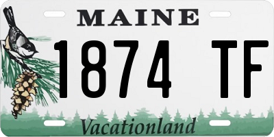 ME license plate 1874TF
