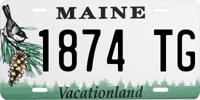 ME license plate 1874TG