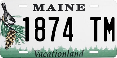 ME license plate 1874TM