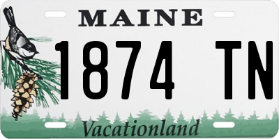 ME license plate 1874TN