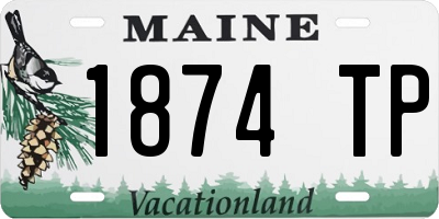 ME license plate 1874TP