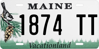 ME license plate 1874TT