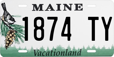ME license plate 1874TY