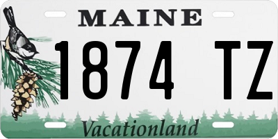 ME license plate 1874TZ