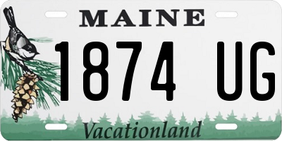 ME license plate 1874UG