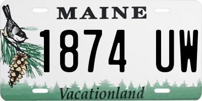 ME license plate 1874UW