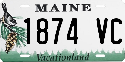 ME license plate 1874VC
