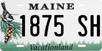 ME license plate 1875SH
