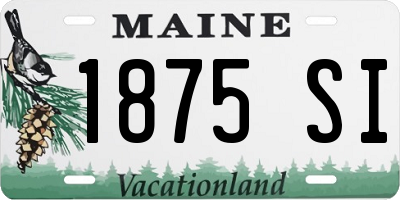 ME license plate 1875SI