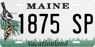 ME license plate 1875SP