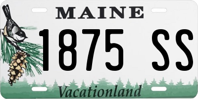 ME license plate 1875SS