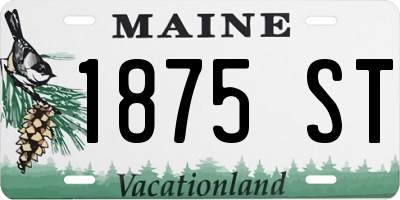 ME license plate 1875ST