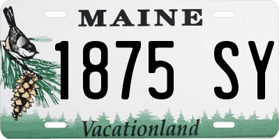 ME license plate 1875SY