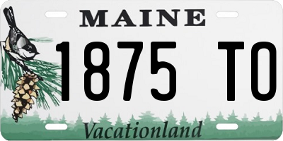 ME license plate 1875TO