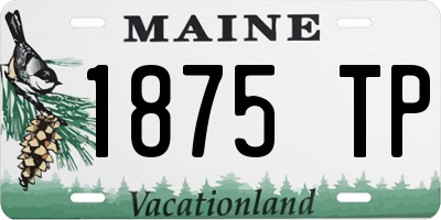 ME license plate 1875TP