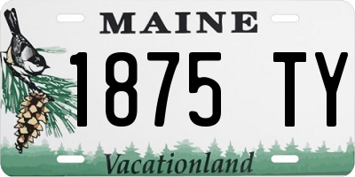ME license plate 1875TY