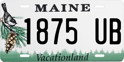 ME license plate 1875UB
