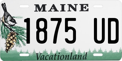 ME license plate 1875UD