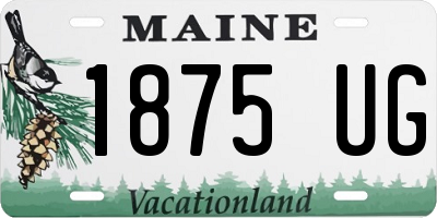ME license plate 1875UG