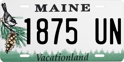 ME license plate 1875UN