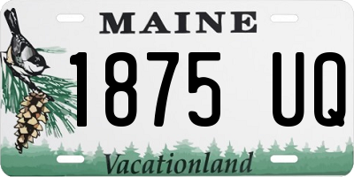 ME license plate 1875UQ