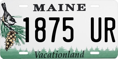 ME license plate 1875UR
