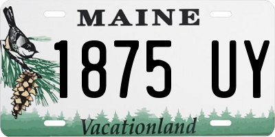 ME license plate 1875UY