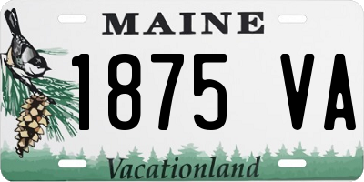 ME license plate 1875VA