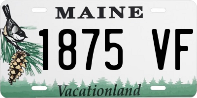 ME license plate 1875VF