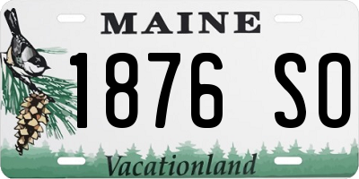 ME license plate 1876SO