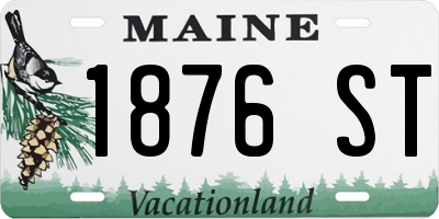 ME license plate 1876ST