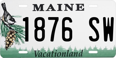 ME license plate 1876SW