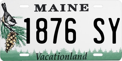 ME license plate 1876SY