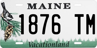 ME license plate 1876TM