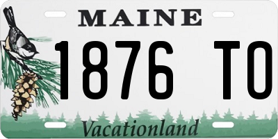ME license plate 1876TO