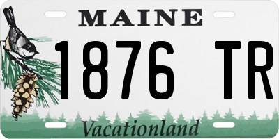 ME license plate 1876TR