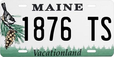 ME license plate 1876TS