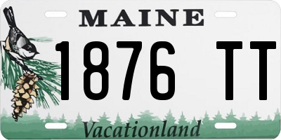 ME license plate 1876TT