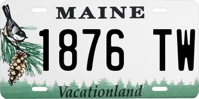 ME license plate 1876TW